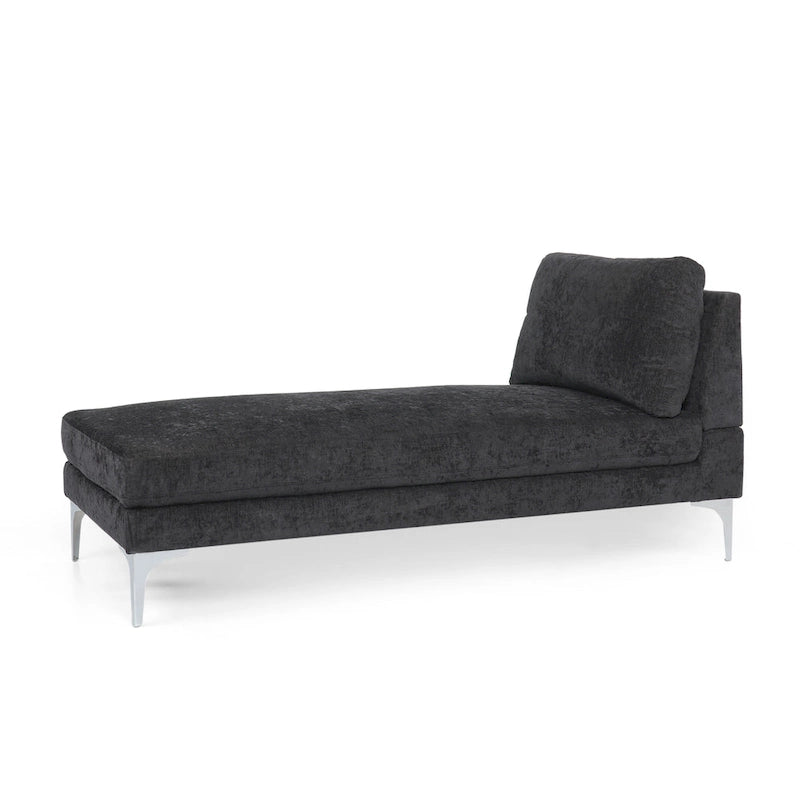 Méridienne contemporaine en tissu - 69,00 L x 29,00 l x 30,00 H
