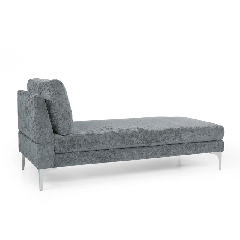 Méridienne contemporaine en tissu - 69,00 L x 29,00 l x 30,00 H