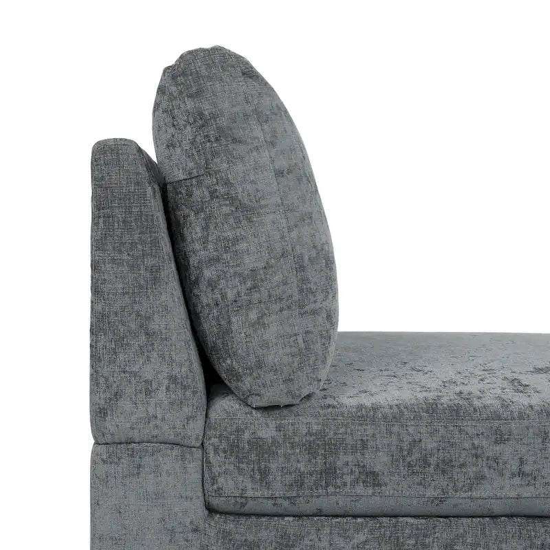 Méridienne contemporaine en tissu - 69,00 L x 29,00 l x 30,00 H