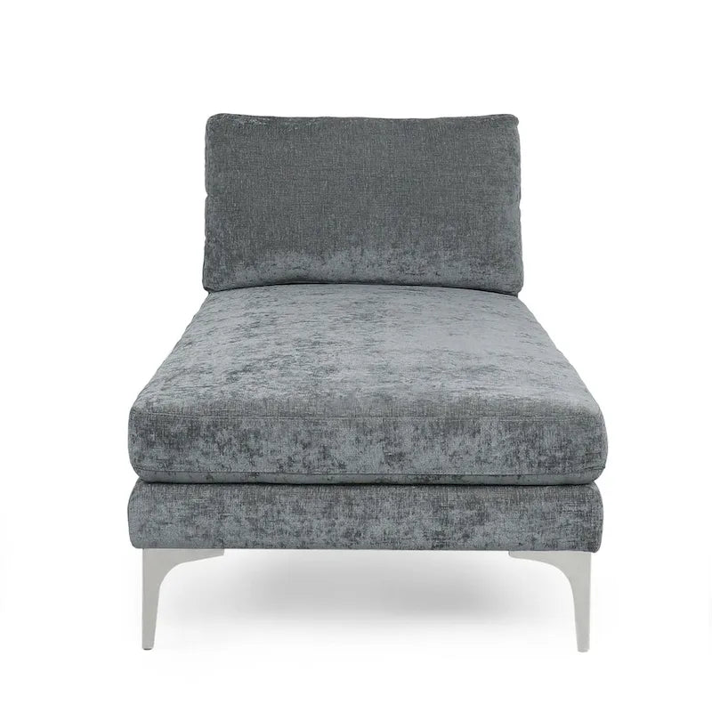 Méridienne contemporaine en tissu - 69,00 L x 29,00 l x 30,00 H