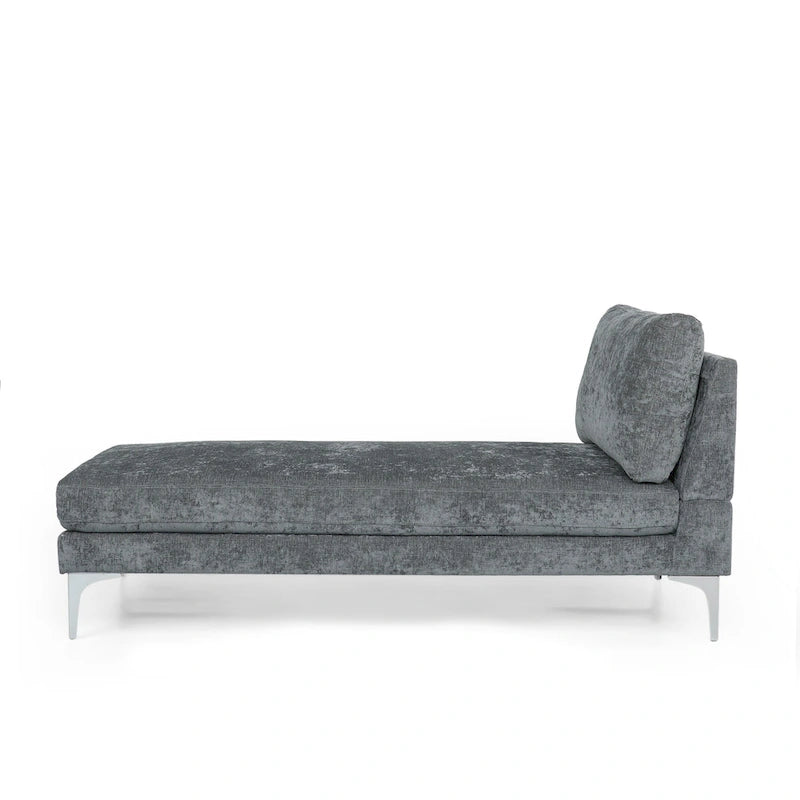 Méridienne contemporaine en tissu - 69,00 L x 29,00 l x 30,00 H