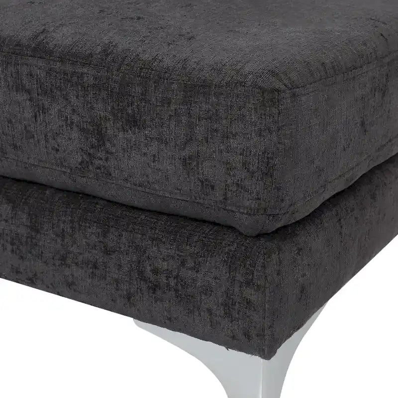 Méridienne contemporaine en tissu - 69,00 L x 29,00 l x 30,00 H