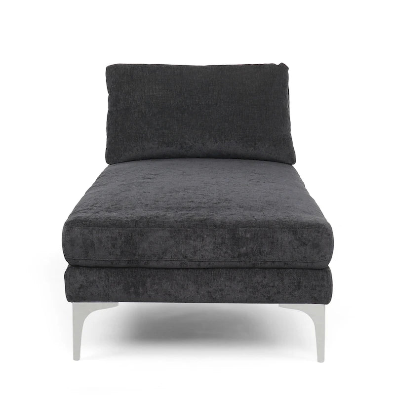 Méridienne contemporaine en tissu - 69,00 L x 29,00 l x 30,00 H