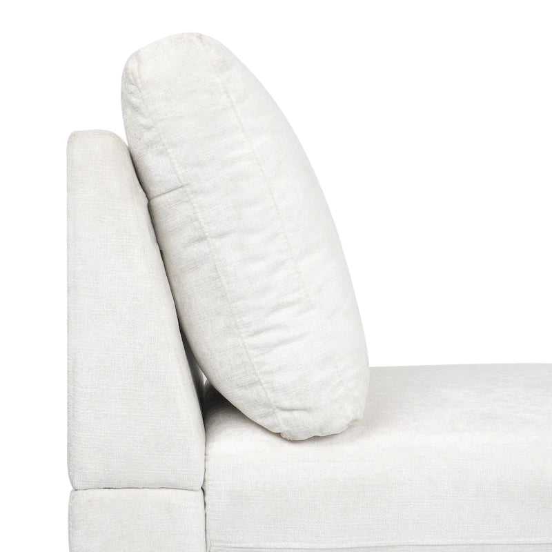 Méridienne contemporaine en tissu - 69,00 L x 29,00 l x 30,00 H