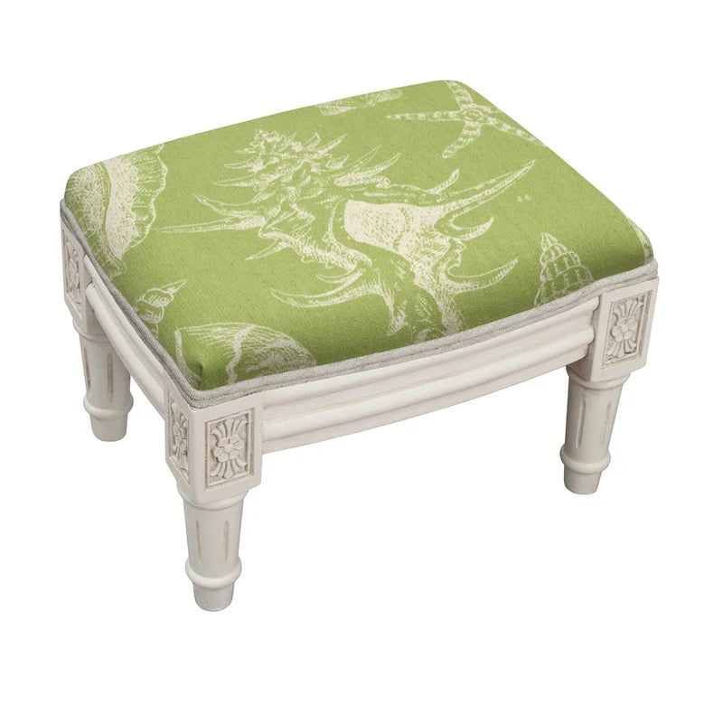 Repose-pieds Seashells avec coussin en lin
