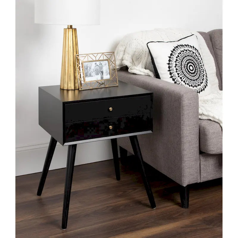 Table de chevet avec 2 tiroirs