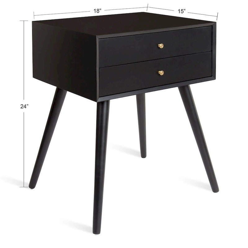 Table de chevet avec 2 tiroirs