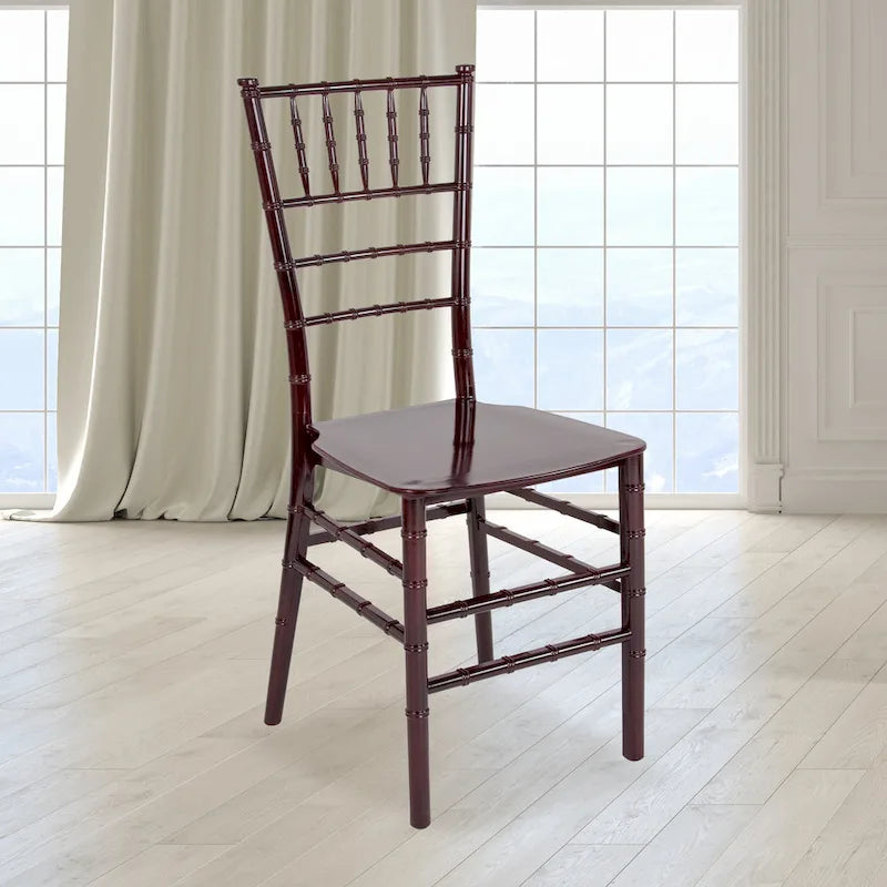 Resin Stackable Chiavari Chair - 15W x 18.75D x 35H - 15W x 18.75D x 35H
