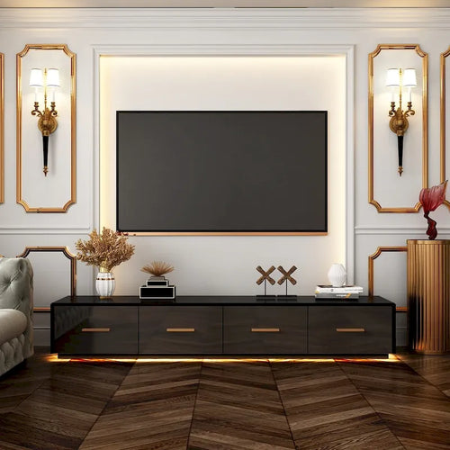 70.9 Wall-Mounted Media Console Chic Storage Solution Home Theaters