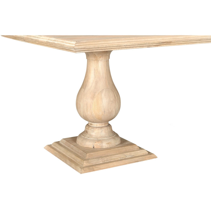 Table de salle à manger à double piétement en bois massif Willow