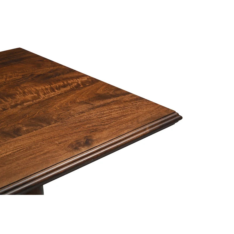 Table de salle à manger à double piétement en bois massif Willow