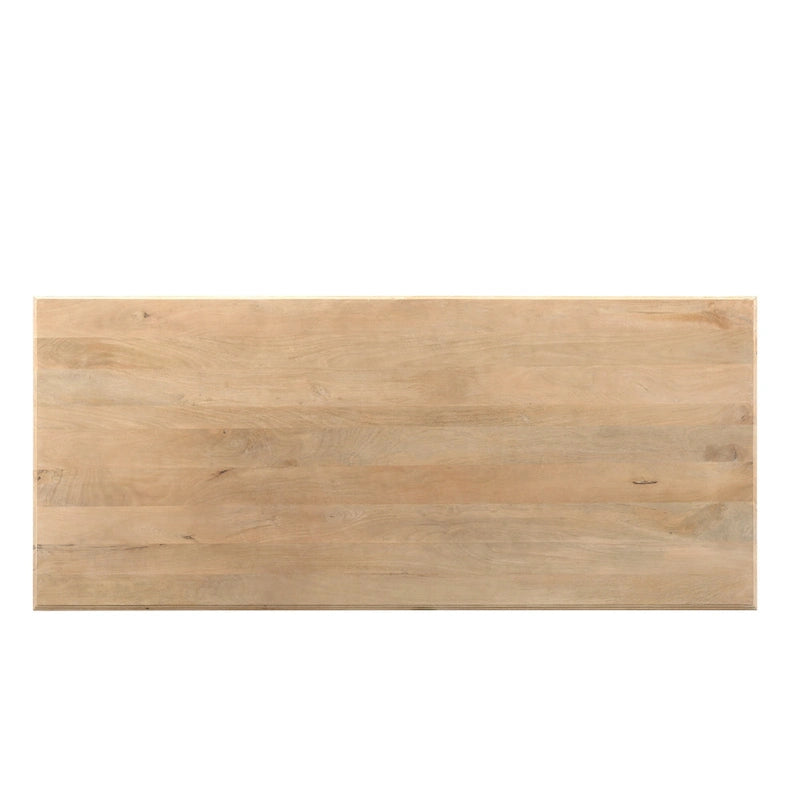 Table de salle à manger à double piétement en bois massif Willow